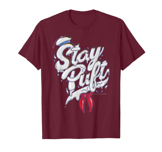 Ghostbusters Stay Puft Marshmallow Man Style Font T-Shirt T-Shirt