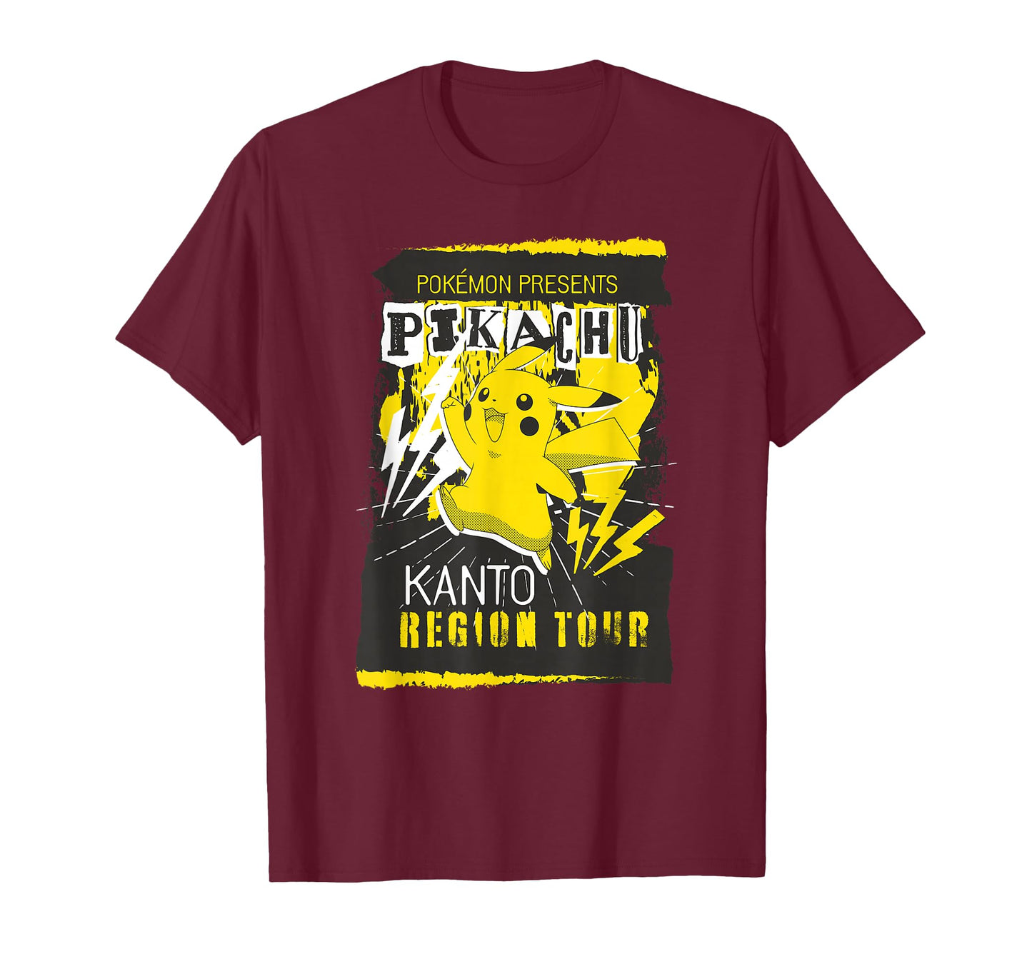 Pokémon Pikachu Rock Concert Kanto Region Tour Poster T-Shirt