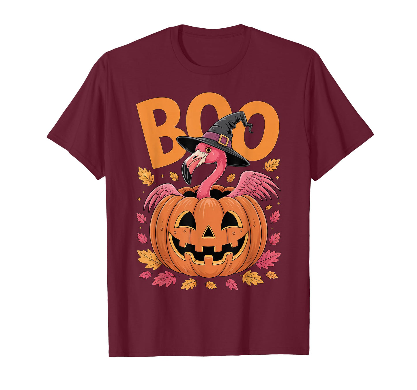 Flamingo Costume on Pumpkin Halloween Flamingo T-Shirt