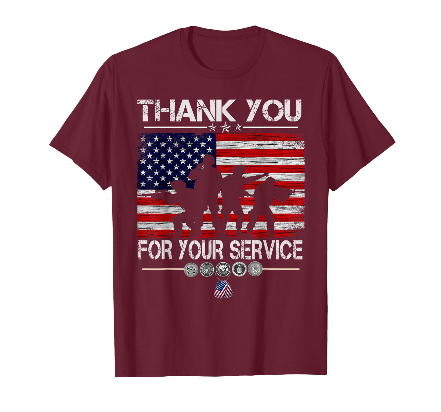 Thank You For Your Service Patriotic Veterans Day T-Shirt
