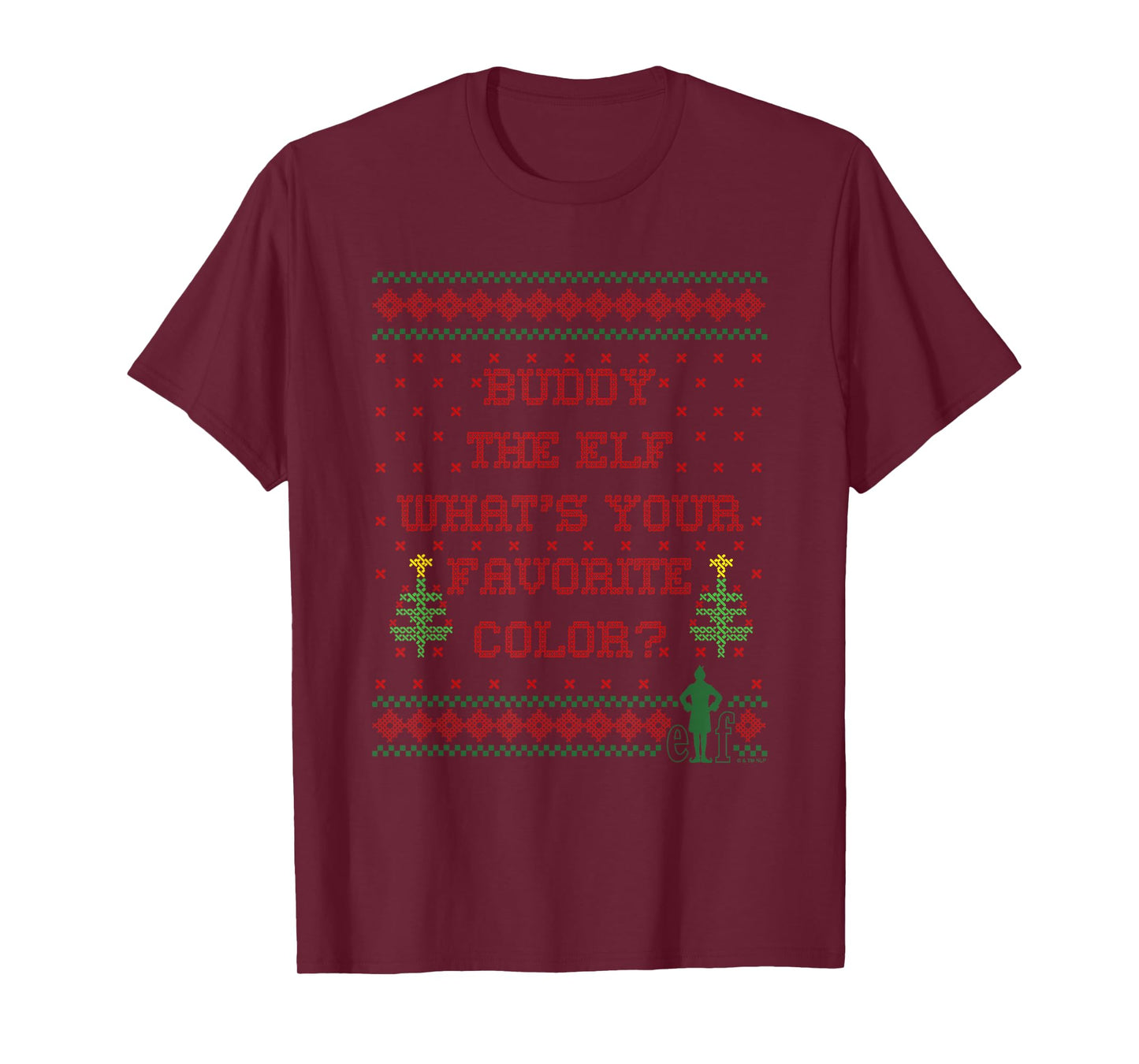 Elf What's Your Favorite Color Faux Sweater T-Shirt