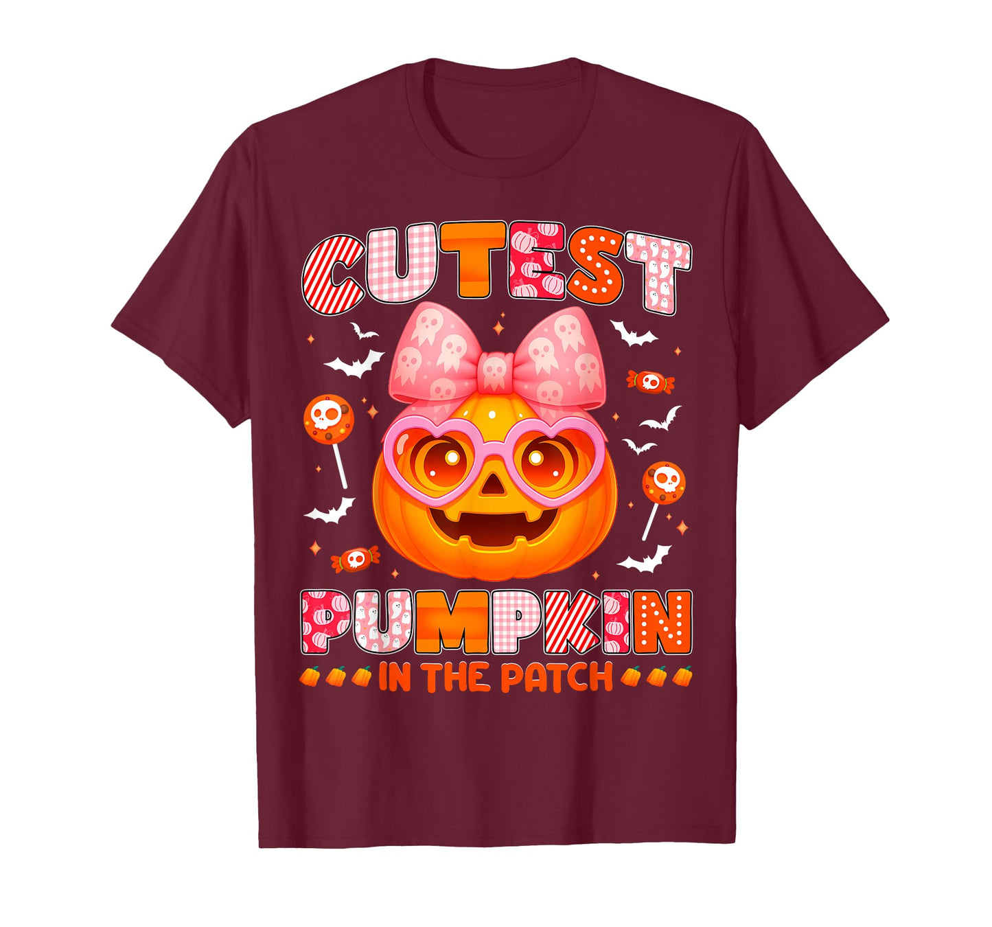 Coquette Cutest Pumpkin In The Patch Halloween Costume Girl T-Shirt