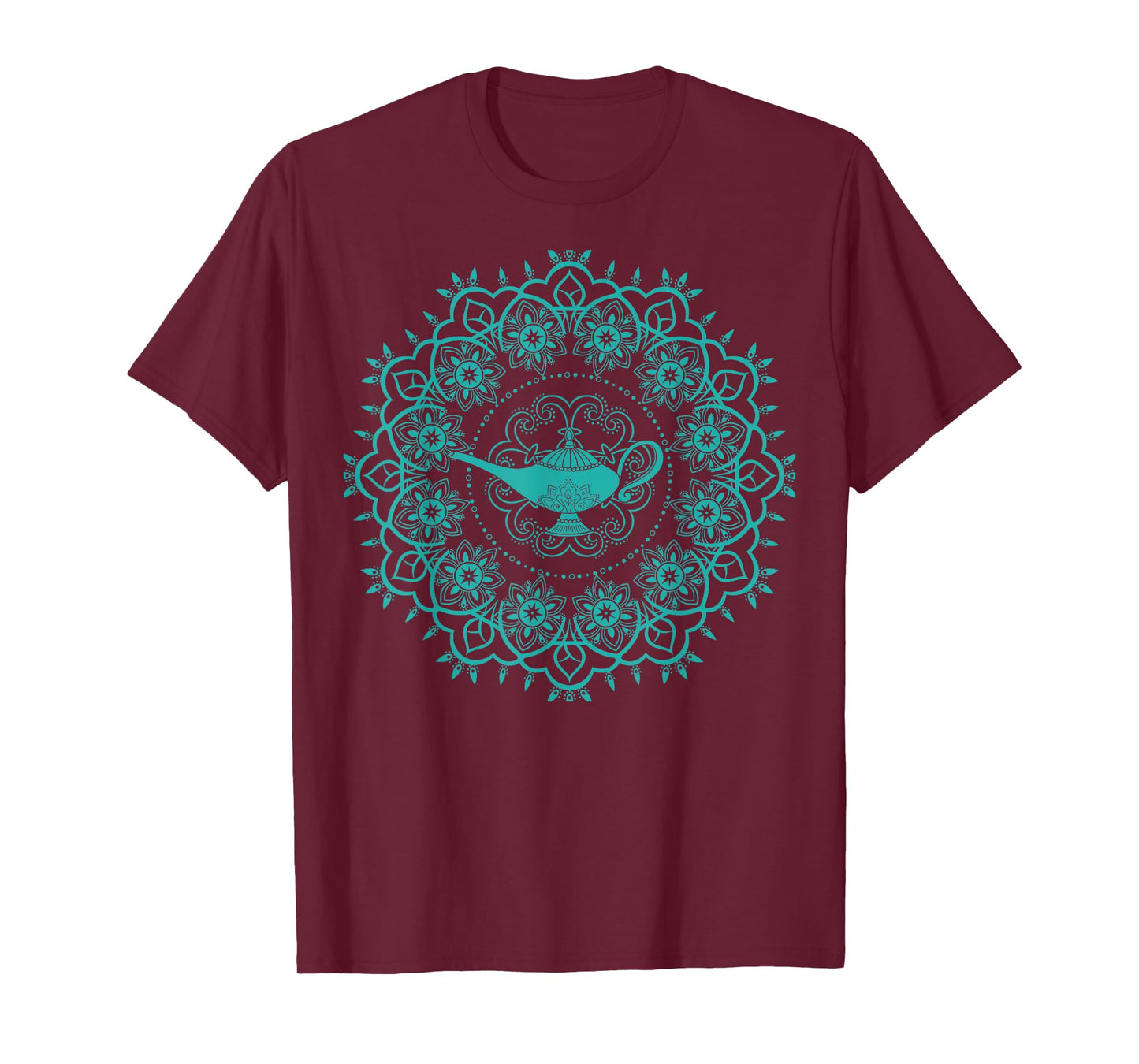 Disney Aladdin Genie's Lamp Teal Mandala T-Shirt