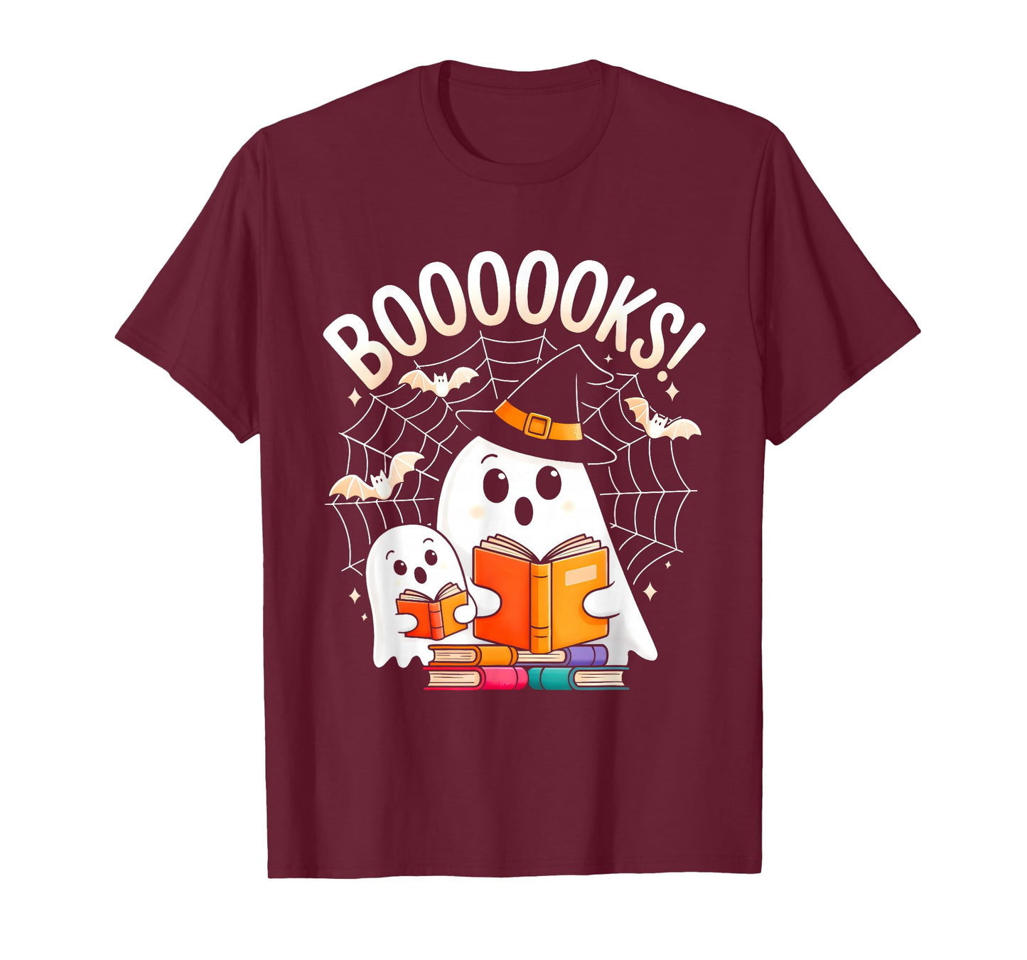 Boooooks Teacher Halloween Costume Book Reader Librarian T-Shirt