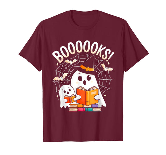 Boooooks Teacher Halloween Costume Book Reader Librarian T-Shirt