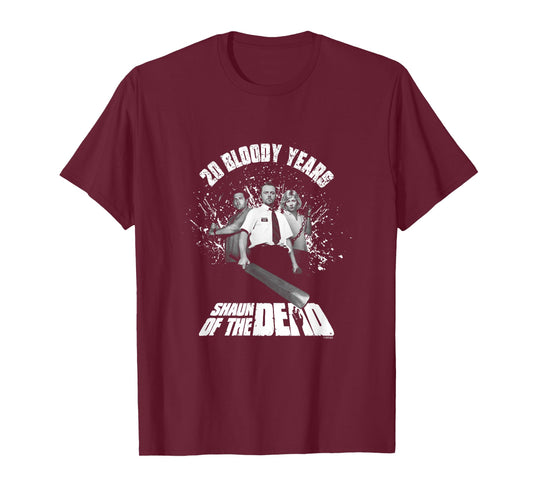 Shaun of The Dead 20 Bloody Years Officially Licensed T-Shirt