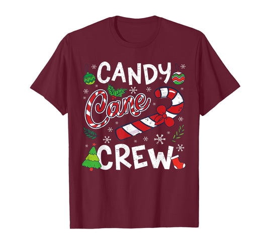 Candy Cane Crew Santa Xmas Kids Toddler Youth Women Men T-Shirt