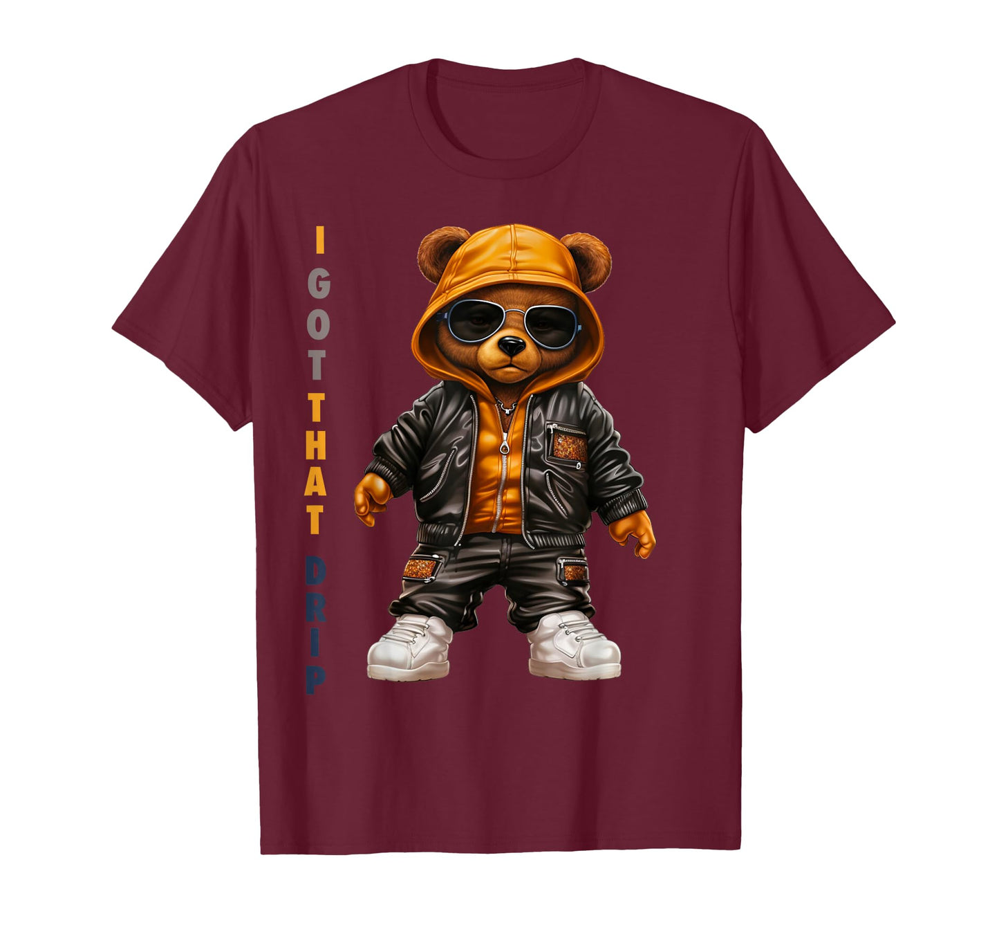Brimis Feel the Drip Stylish I Got That Drip T-Shirt, Small, Black
