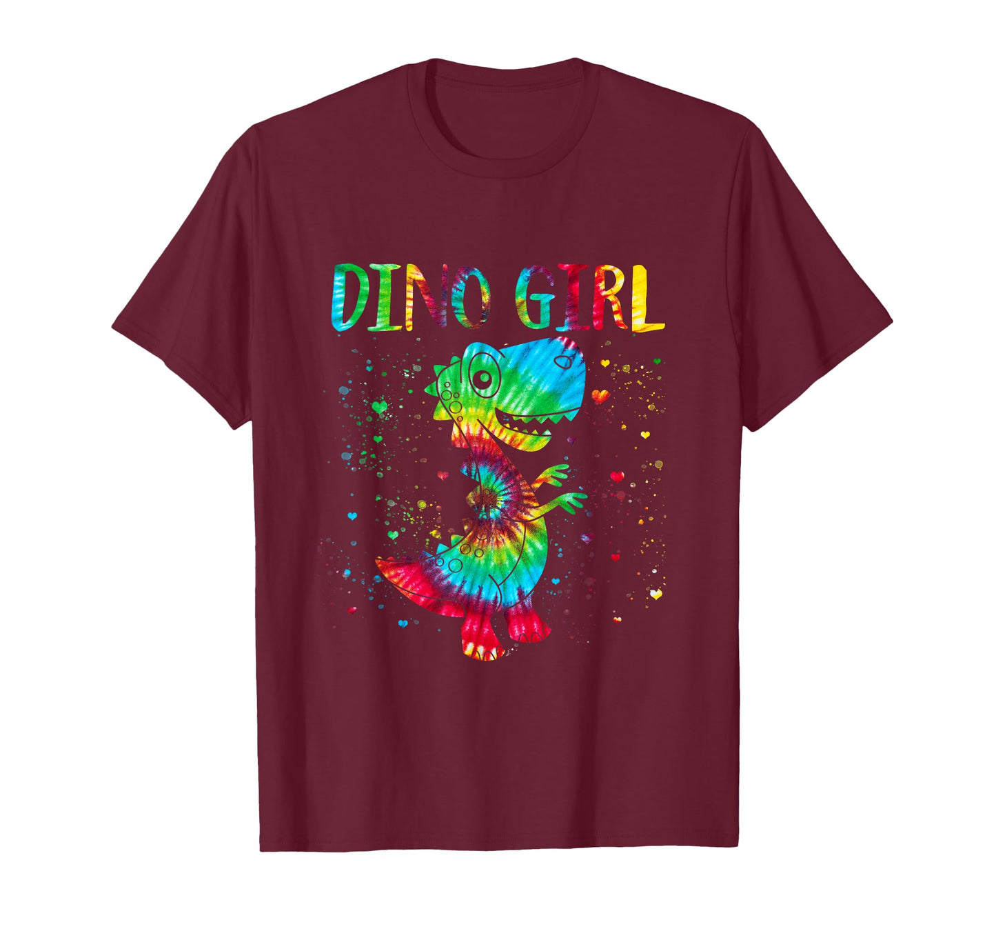 Dino Girl Dinosaur Lover Tie Dye Cute T-rex Halloween T-Shirt