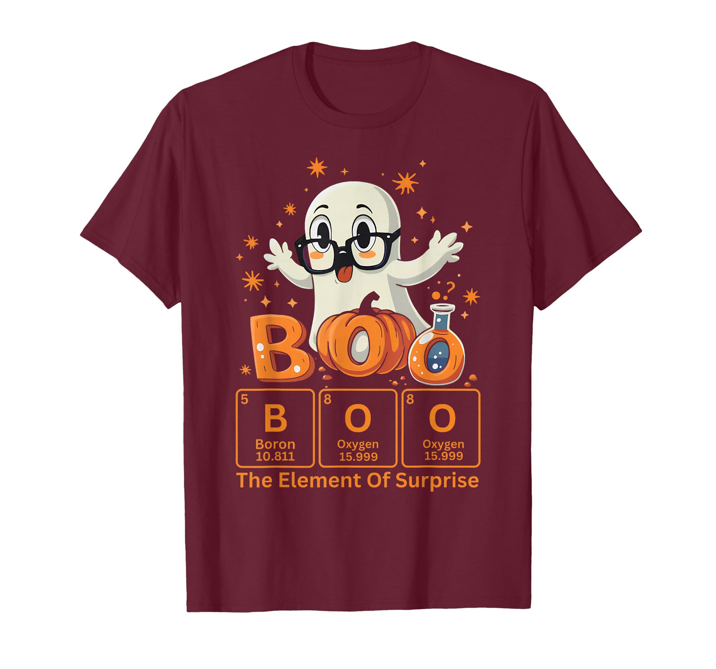 Chemistry Boo The Element of Surprise Cute Chemist Halloween T-Shirt
