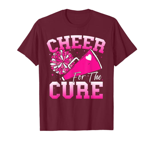 Cheer For The Cure Sport Breast Cancer Awareness Cheerleader T-Shirt