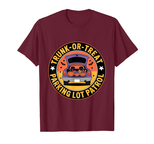 Trunk or Treat Parking Lot Patrol Squad Halloween T-Shirt