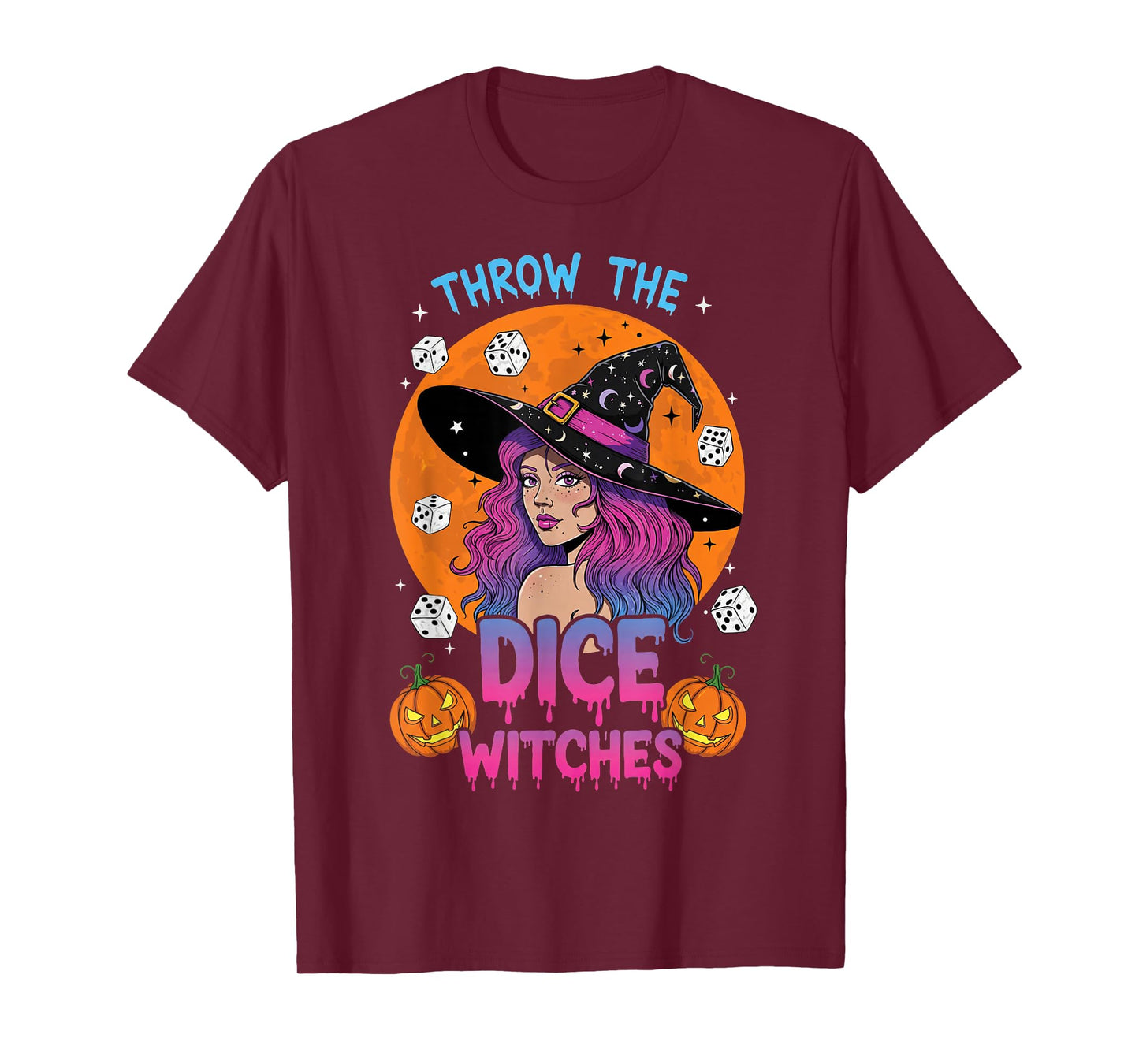 Bunco Halloween Throw The Dice Witches Bunco Game for Women T-Shirt