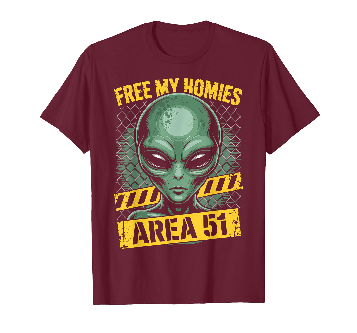 Free My Homies Area 51 Funny Alien UFO Boys Kids Men Women T-Shirt