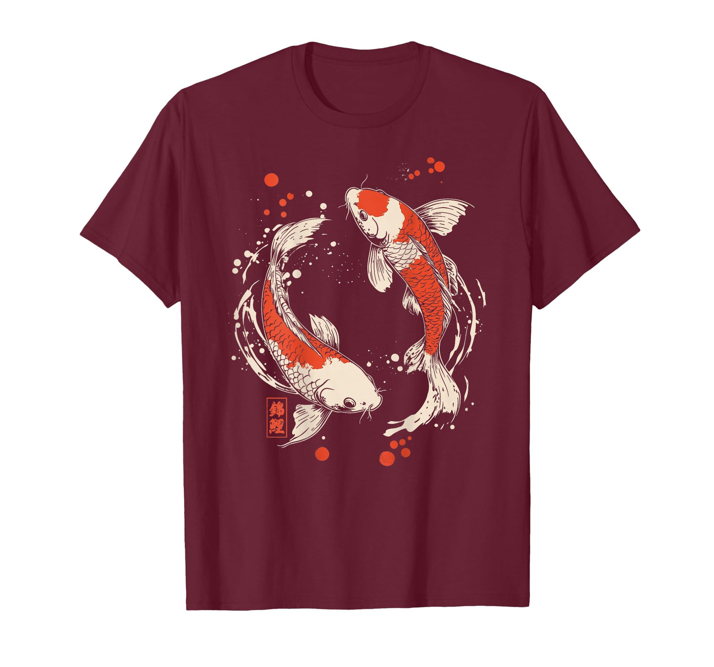 Vintage Japanese Yin And Yang Nishikigoi Carp Fish Koi T-Shirt