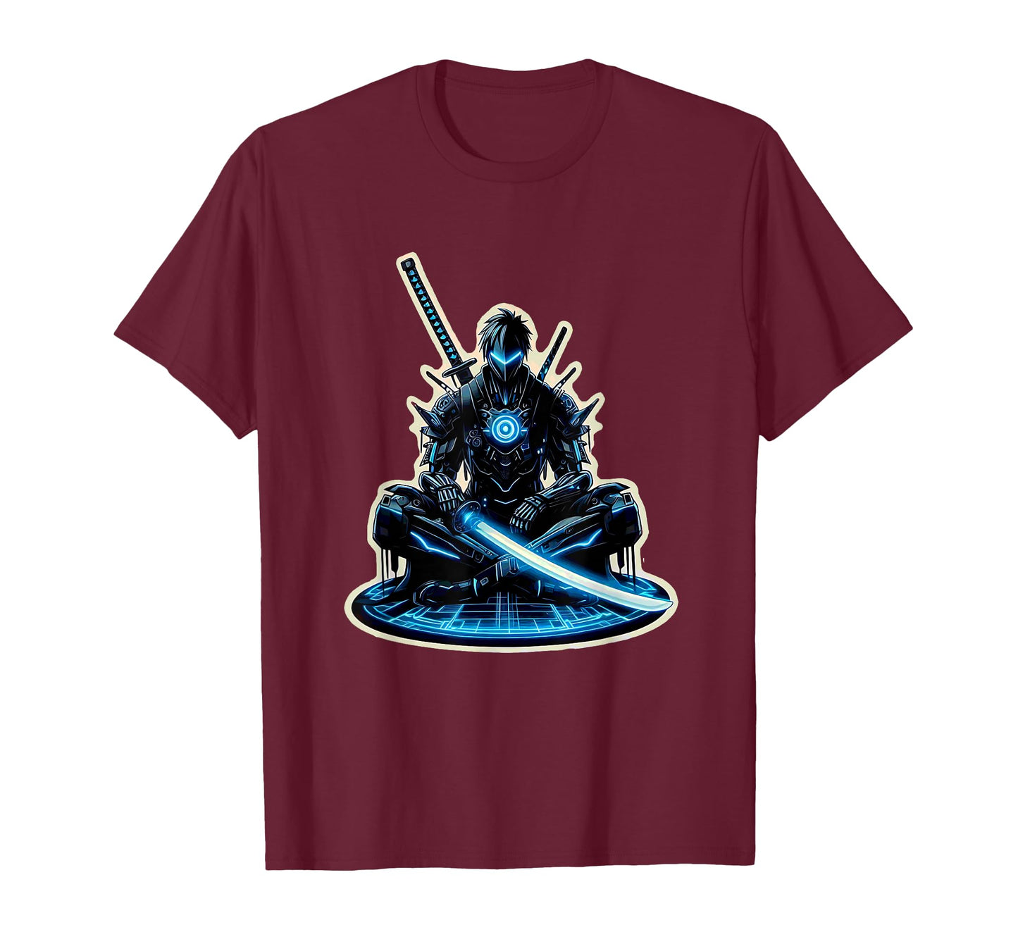 Anime Samurai Gamer Warrior Sci-Fi Cyber Punk Futuristic T-Shirt