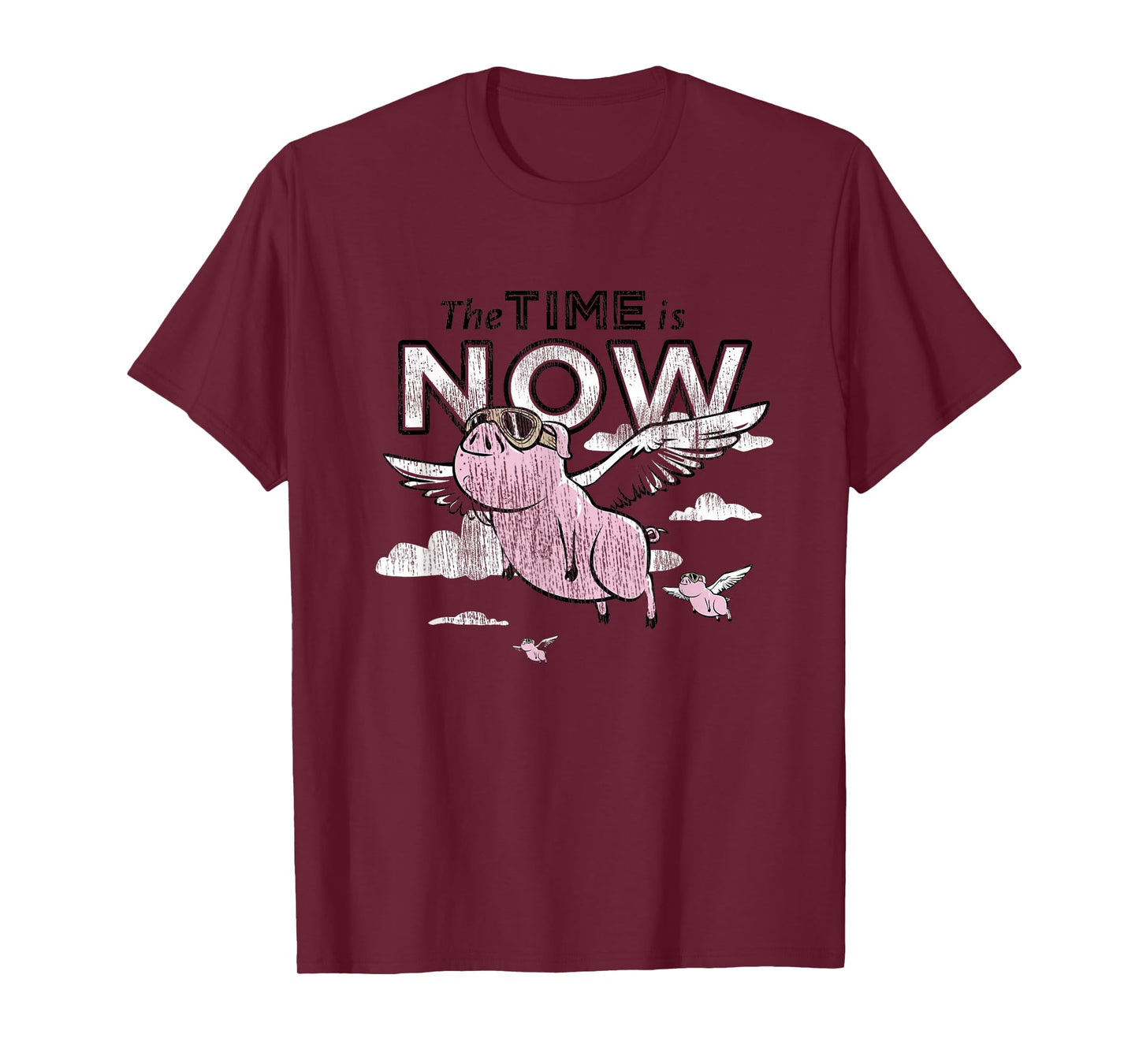 The Time is Now Flying Pig T-Shirt