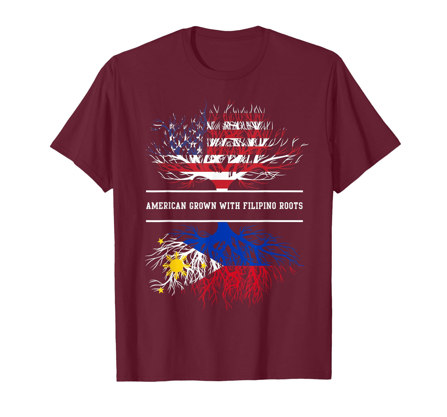 American Grown With Filipino Roots T-Shirt Philippines Tee