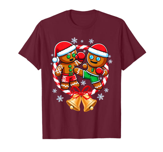 Funny Gingerbread Cookies Christmas Funny Fighting Muay Thai T-Shirt