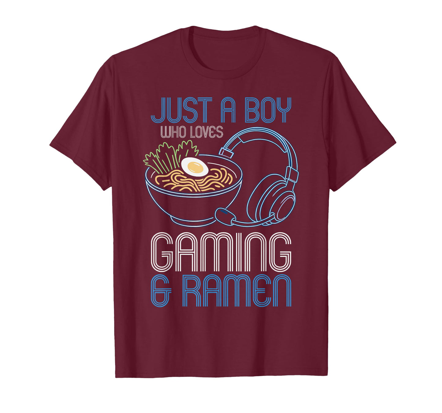 Retro Just A Boy Who Loves Gaming and Ramen Retro Gamer T-Shirt