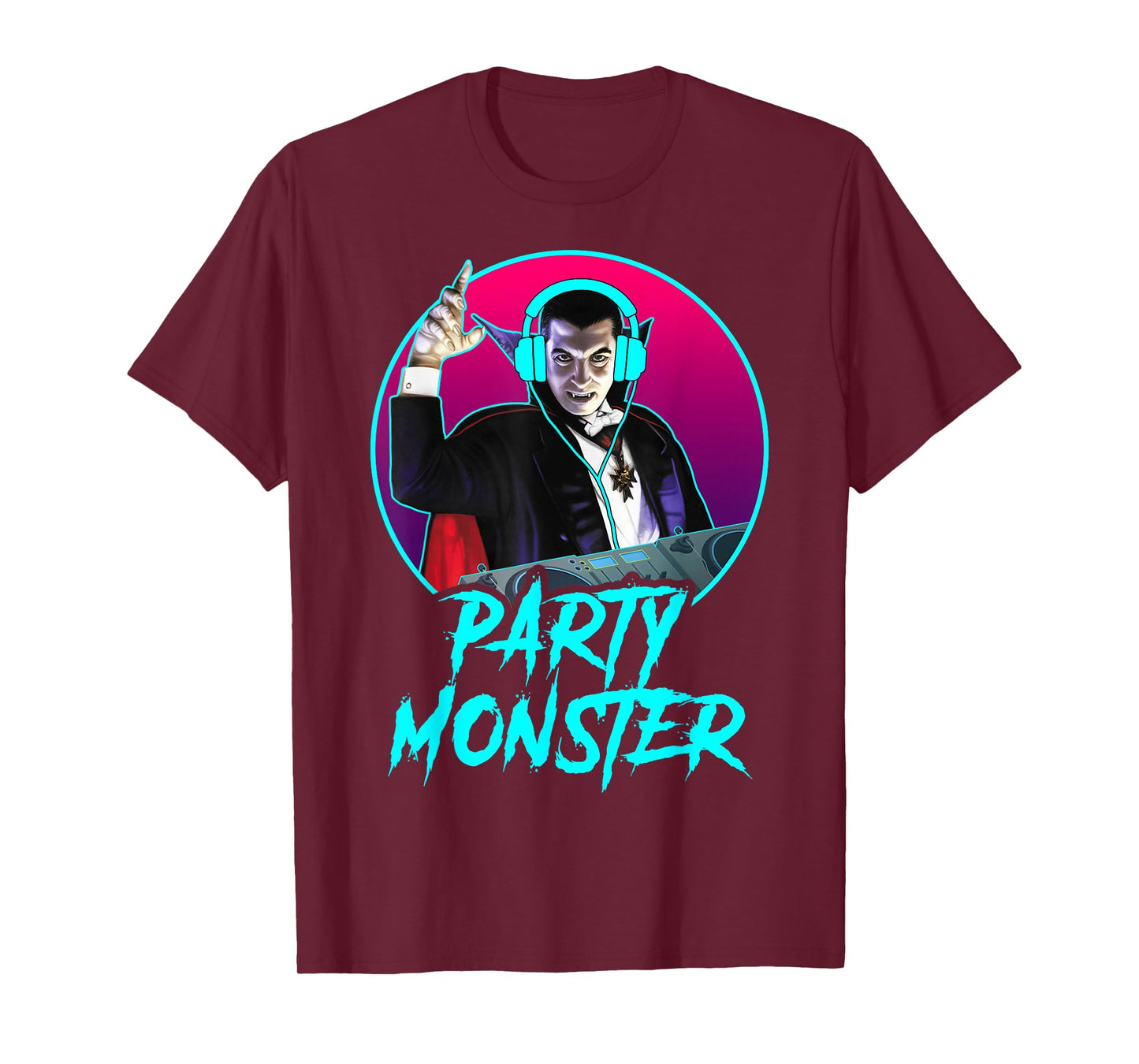 Universal Monsters Dracula Party Monster DJ T-Shirt