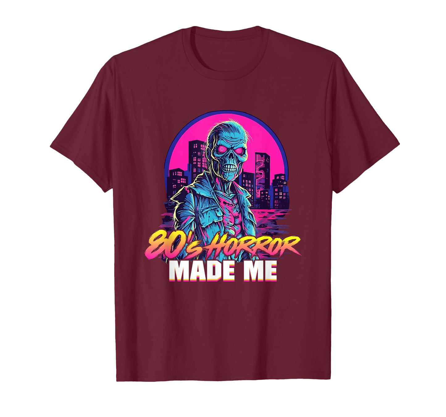 Retro zombie vintage undead 80s horror movies made me T-Shirt
