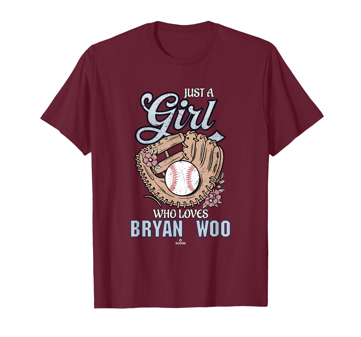 Just a Girl Who Loves Bryan Woo Seattle Baseball MLBPA T-Shirt