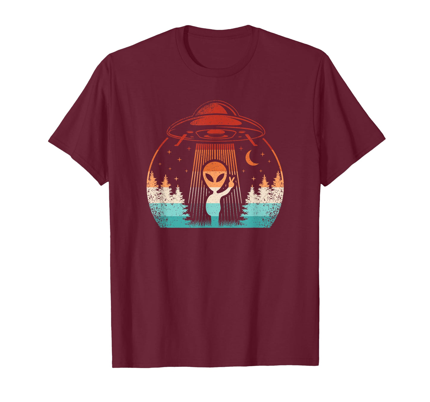 Funny Alien UFO Extraterrestrial Retro Space Men Boys Kids T-Shirt