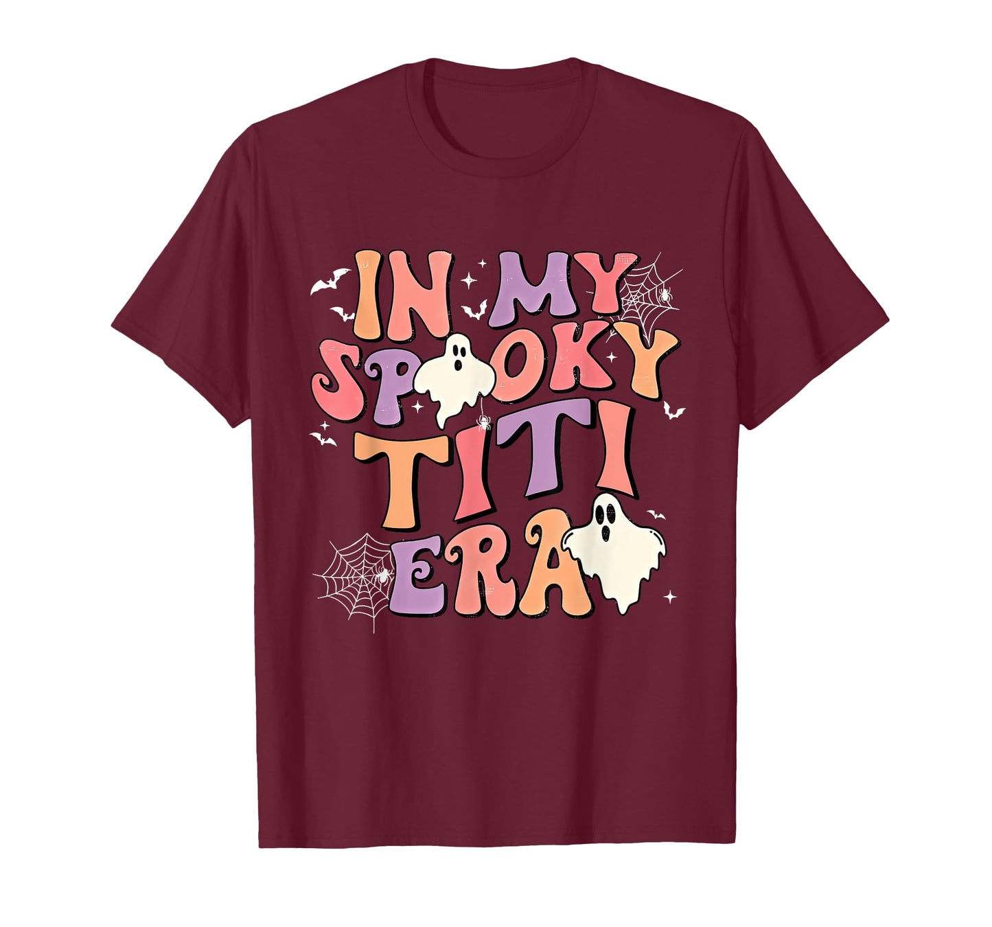 In My Spooky Titi Era Halloween Groovy Witchy Spooky Auntie T-Shirt