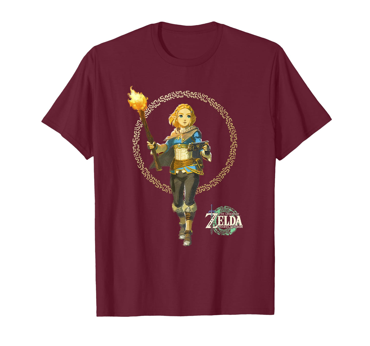 The Legend of Zelda Tears Of The Kingdom Zelda Runes Circle T-Shirt