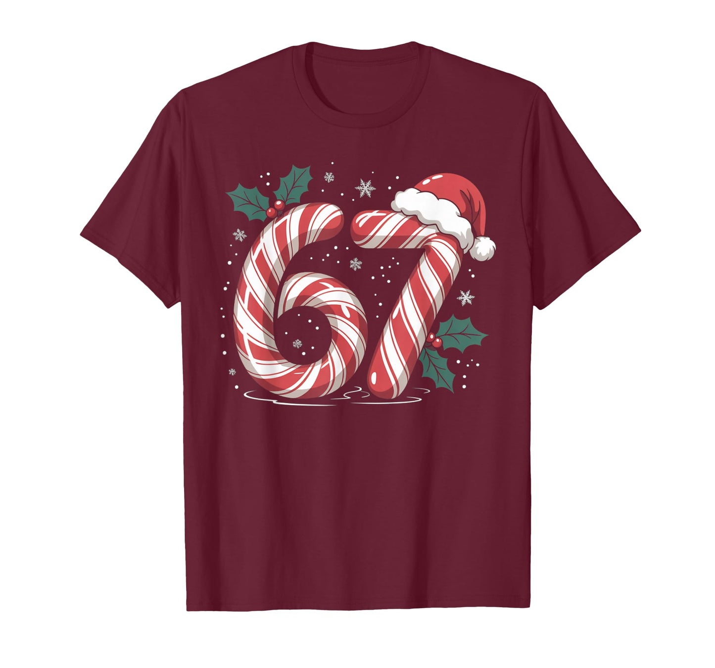 Christmas Candy Cane 67 Meme Funny Boys Girls T-Shirt