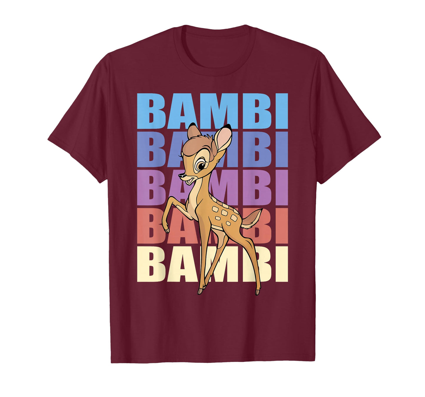 Disney Bambi Name Stack Portrait T-Shirt