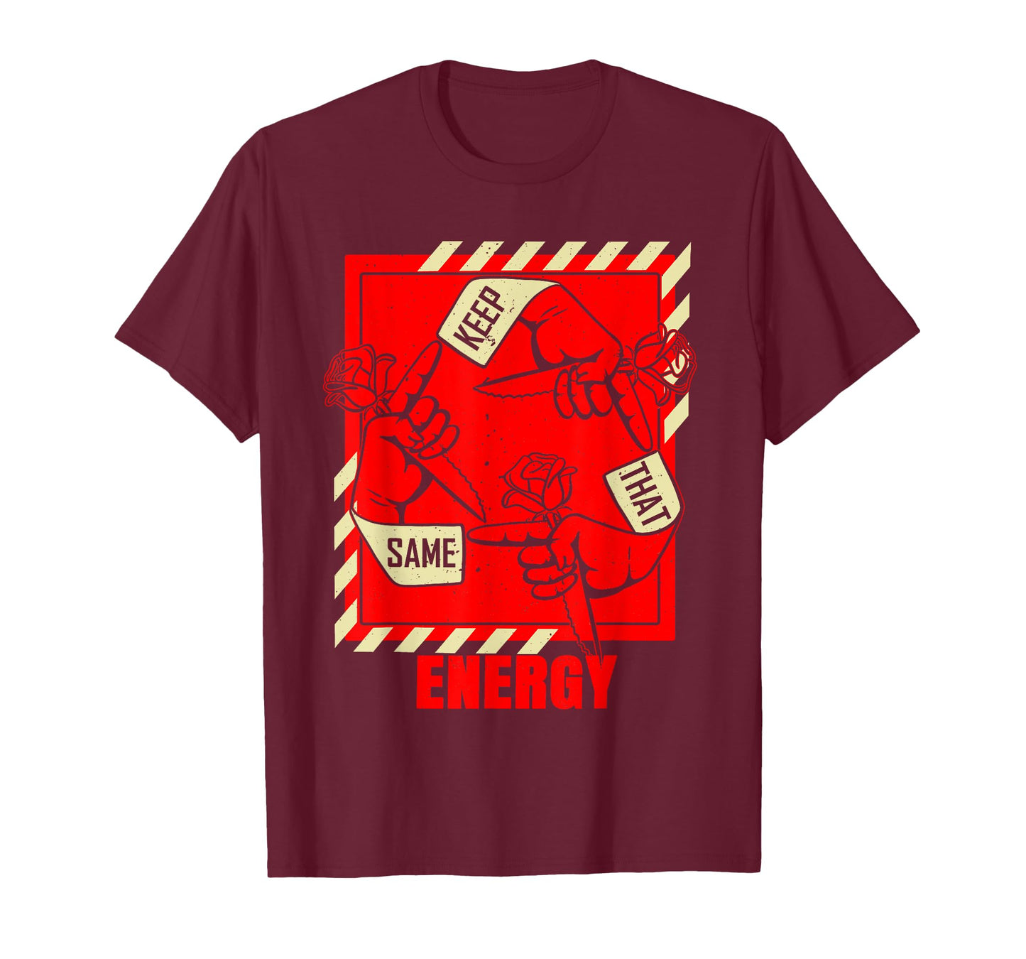 Keep That Same Energy Red Color Graphic T-Shirt