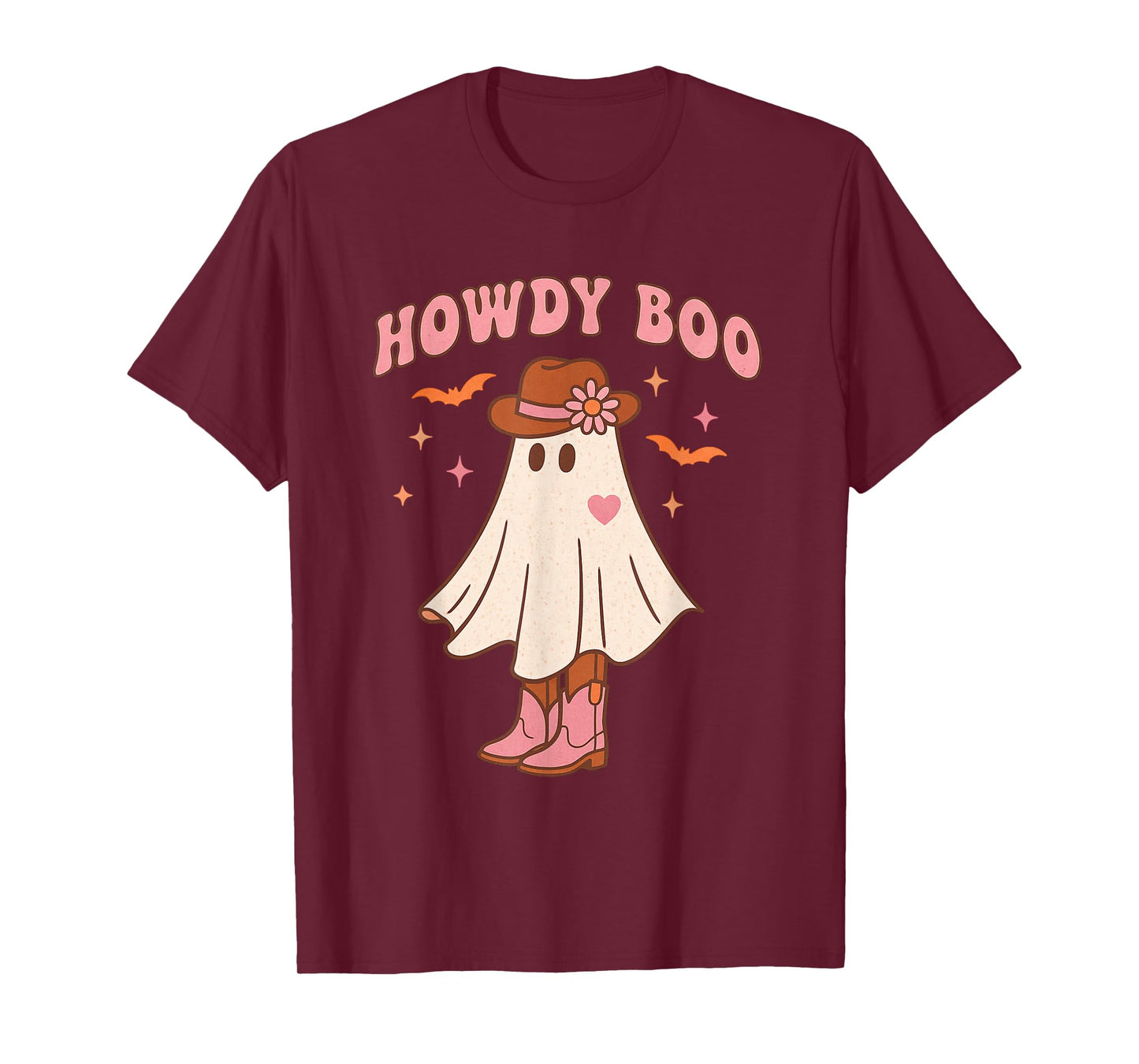 Howdy Boo Cute Western Cowgirl Ghost Halloween for Women T-Shirt