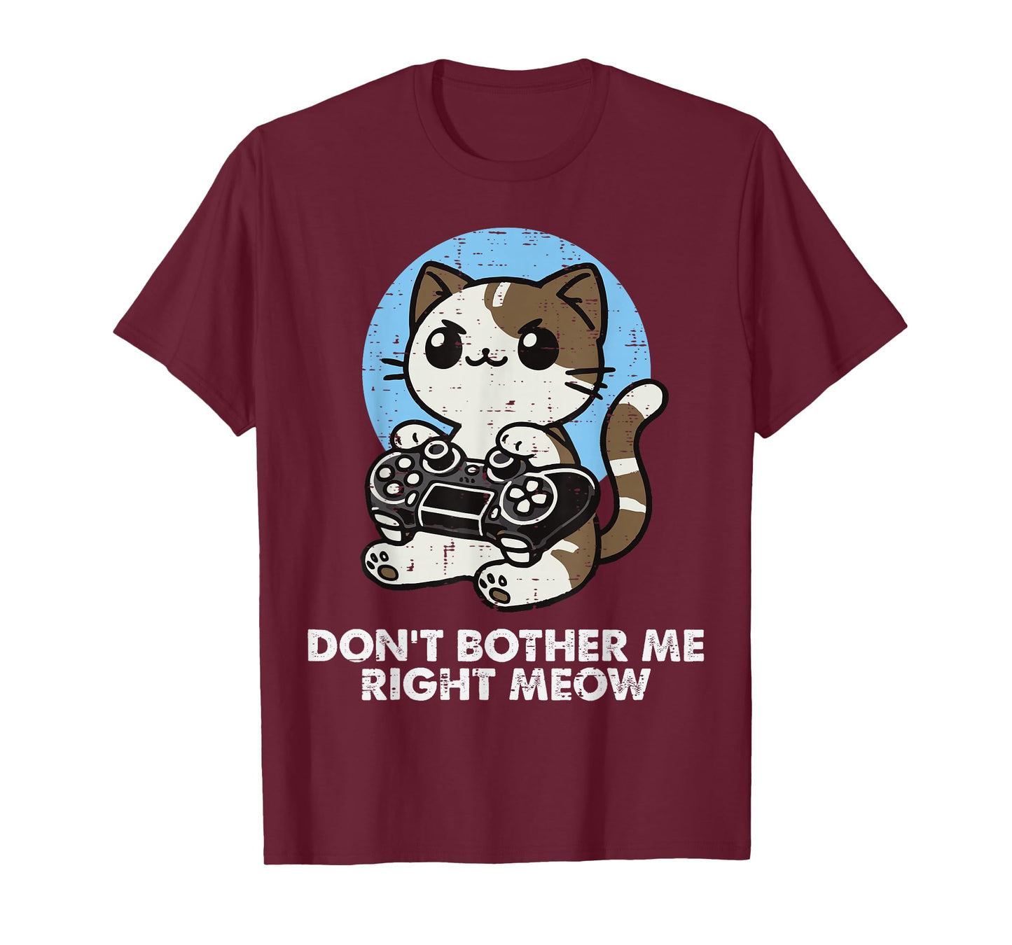 Gamer Cat Dont Bother Me Meow Cute Gaming Boys Kids Men Teen T-Shirt