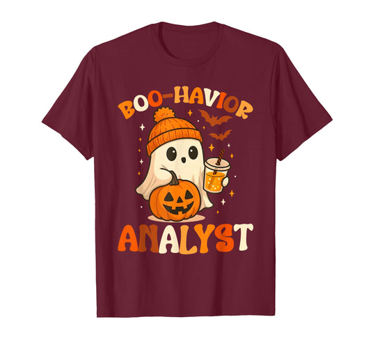 Ghost Boo Havior Analyst Funny Halloween Behavior Therapist T-Shirt