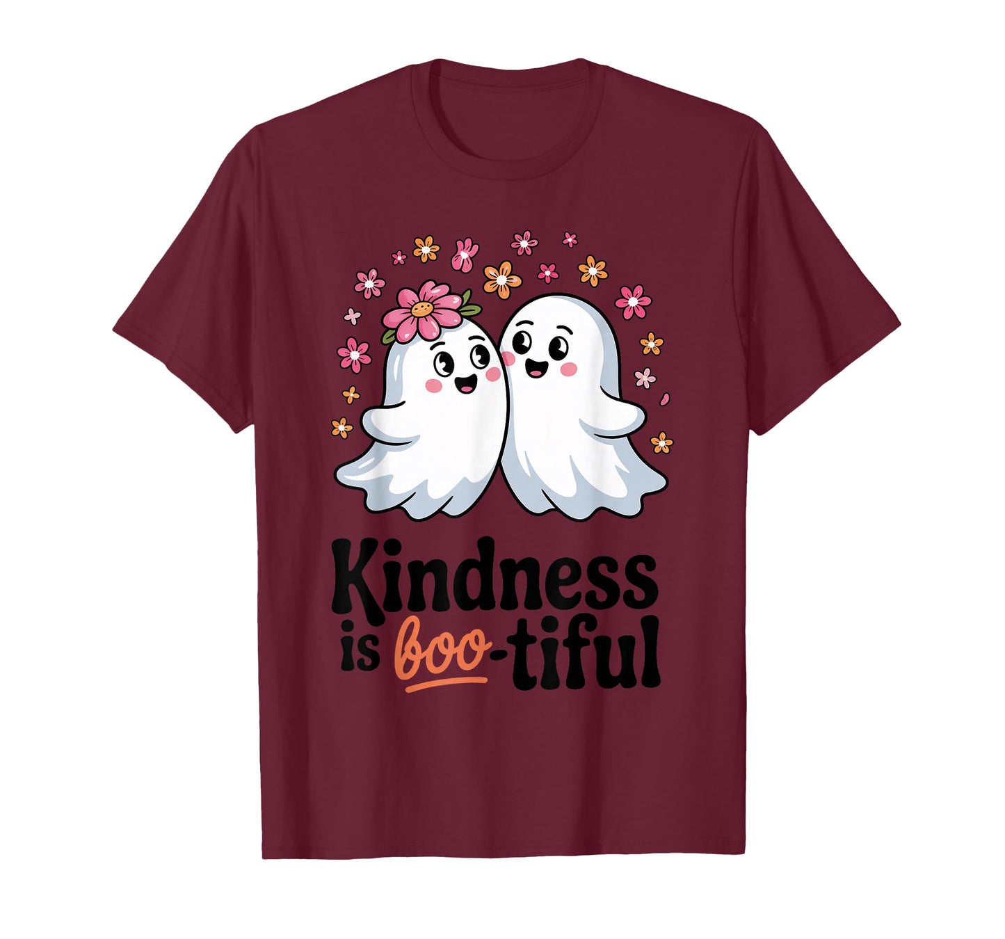 Kindness is Boo-Tiful Cute Halloween Ghost for Toddler Kids T-Shirt