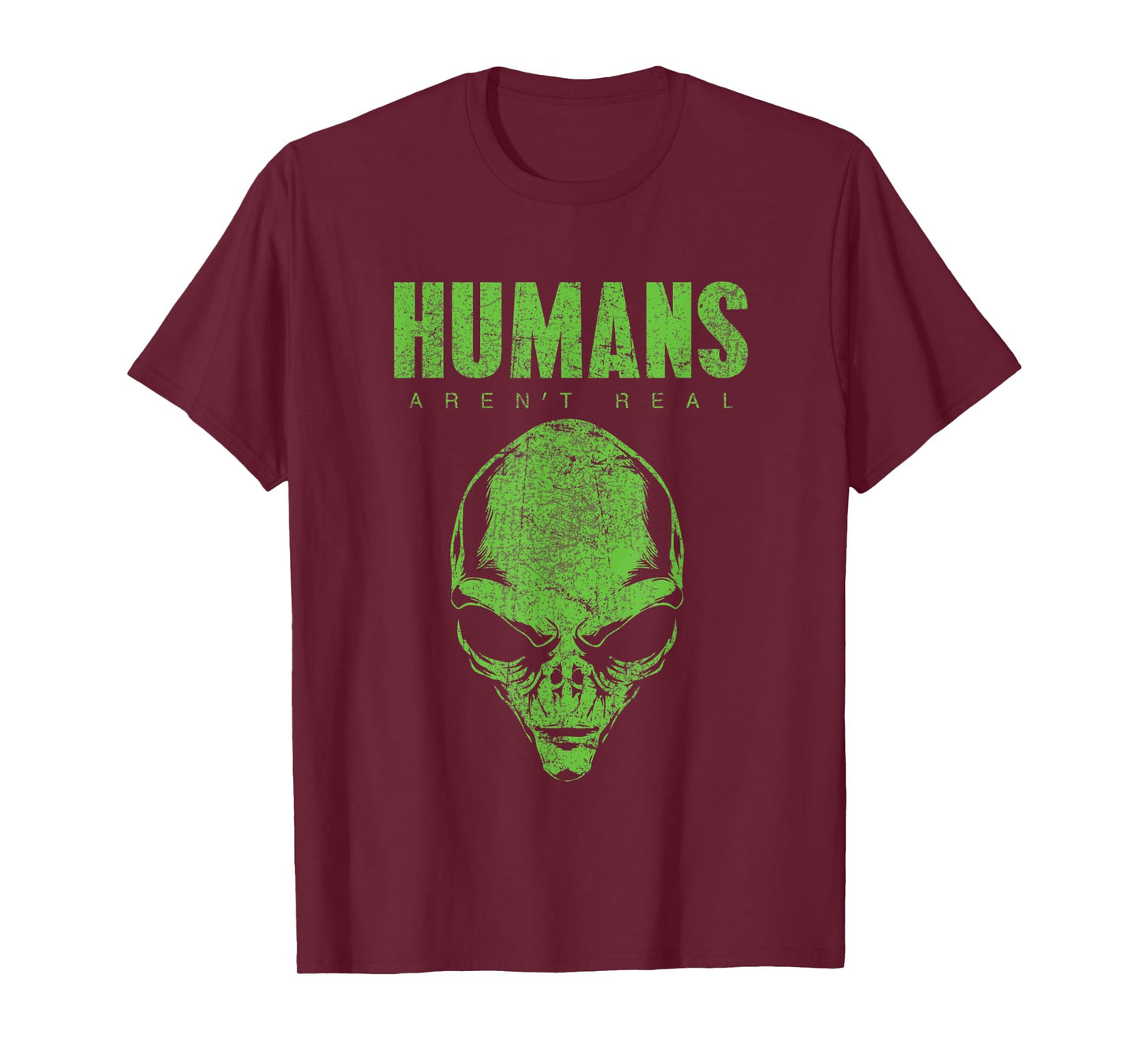 Humans Aren't Real Alien Believer Shirt Funny Cute UFO Space T-Shirt