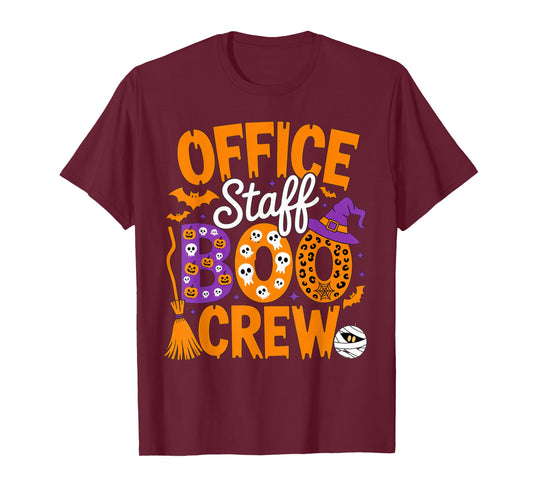 Office Staff Boo Crew Matching Funny Halloween Group Costume T-Shirt