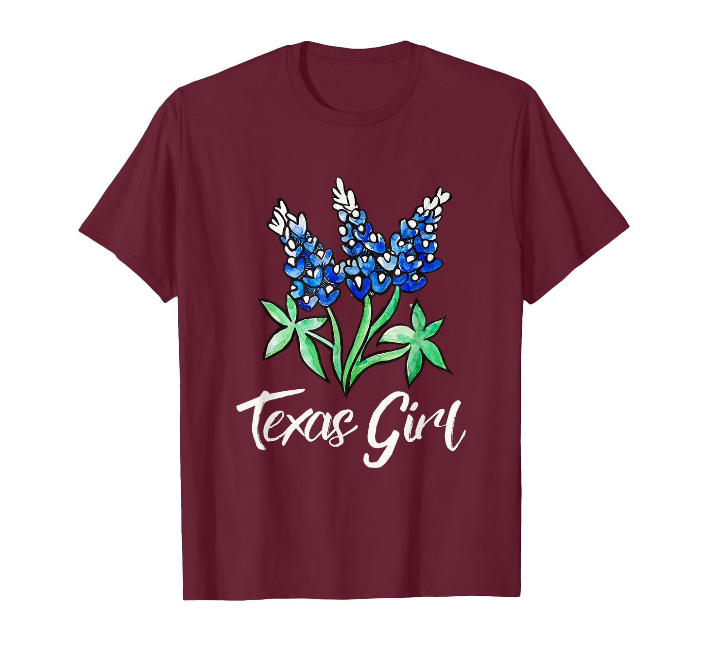 Texas Girl Bluebonnet Shirt Texas Cowgirl Rodeo Pride Womens T-Shirt