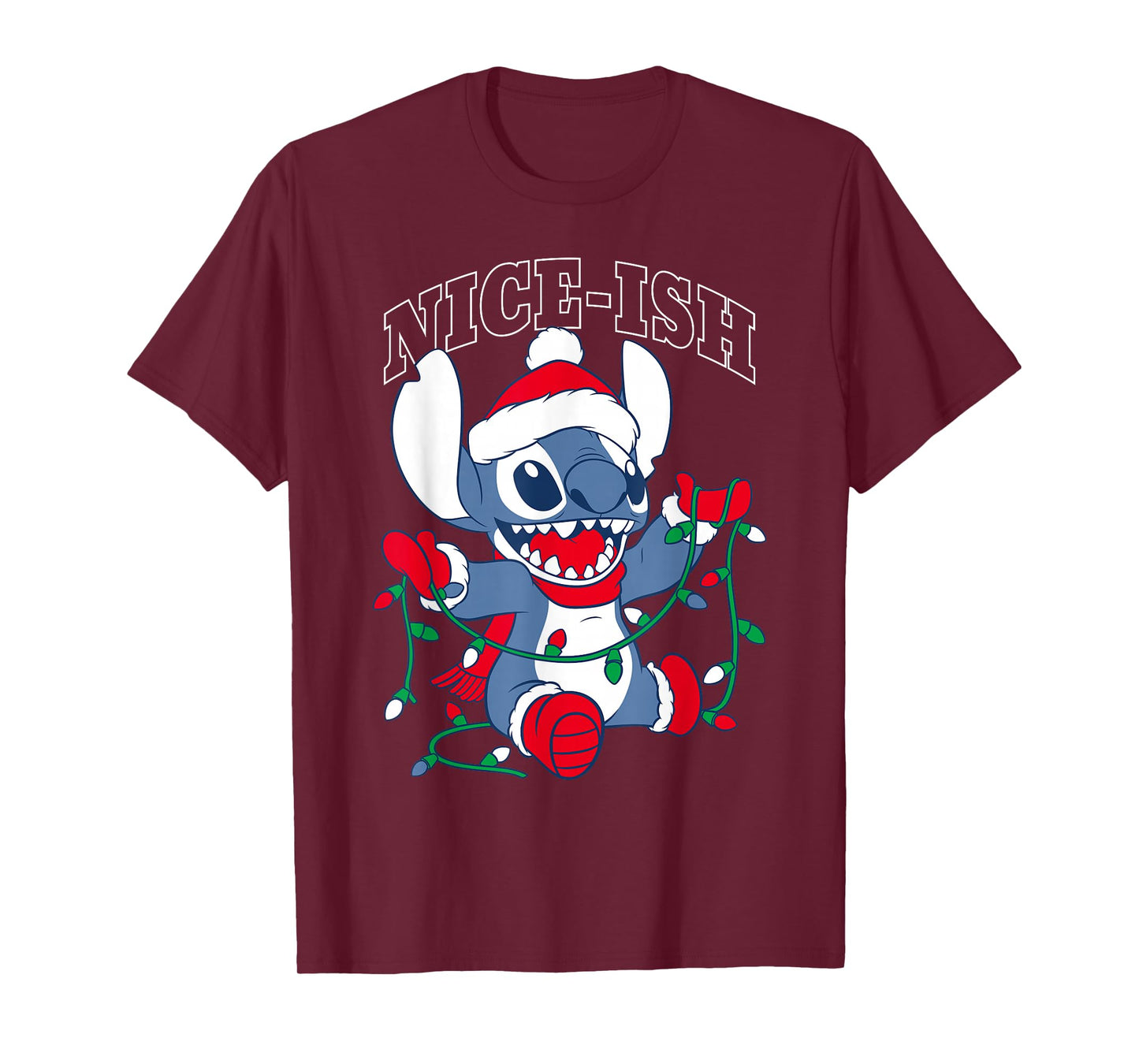 Disney Lilo & Stitch Christmas Season Nice-ish Poster T-Shirt