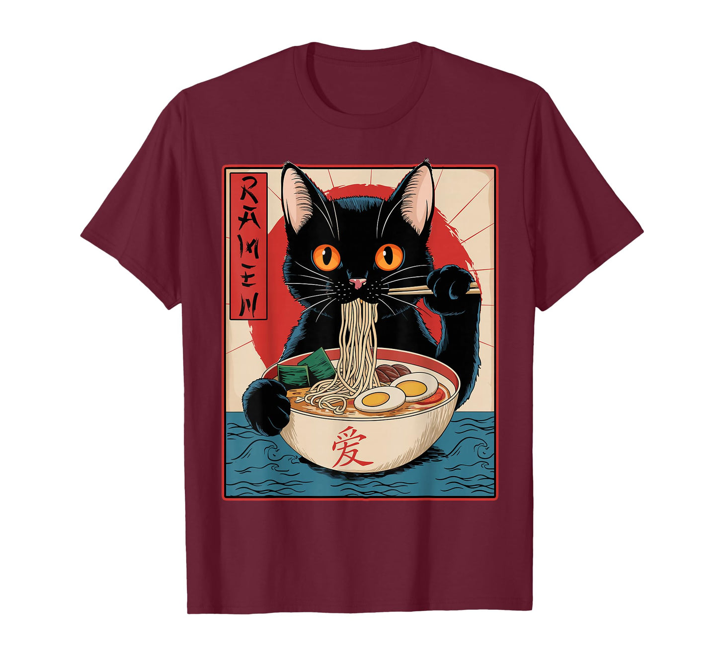Funny Cat Eating Ramen T-Shirt