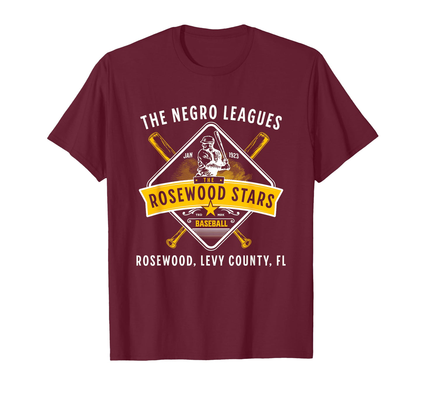 Vintage Rosewood Stars 1923 Baseball Team Negro League FL T-Shirt