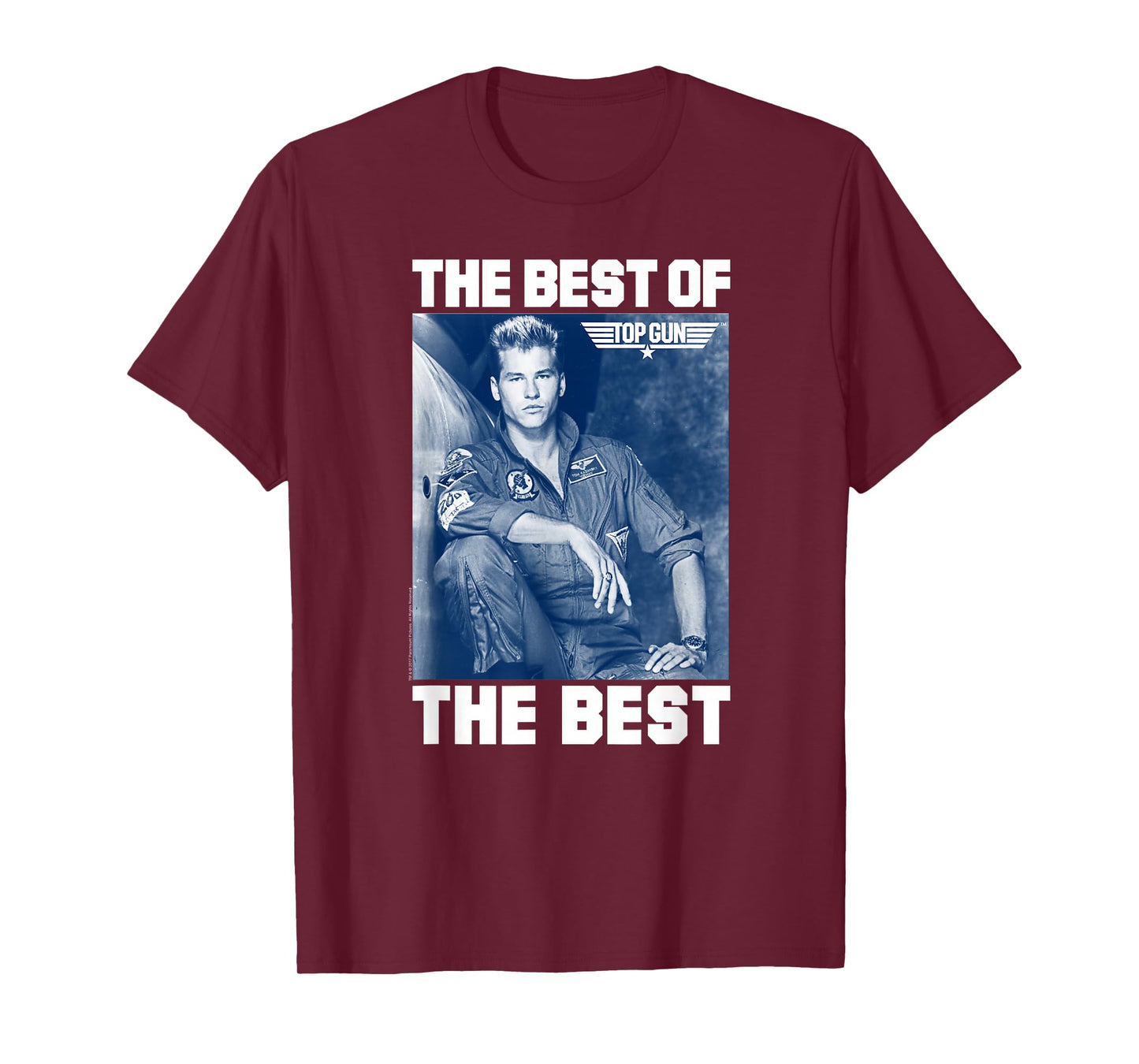 Top Gun The Best of The Best Iceman Blue Photo Action Movie T-Shirt