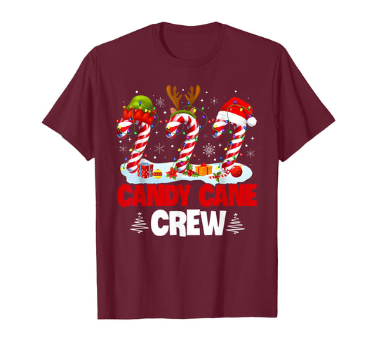 Groovy Candy Cane Crew Christmas Xmas Santa Mens Womens Kids T-Shirt