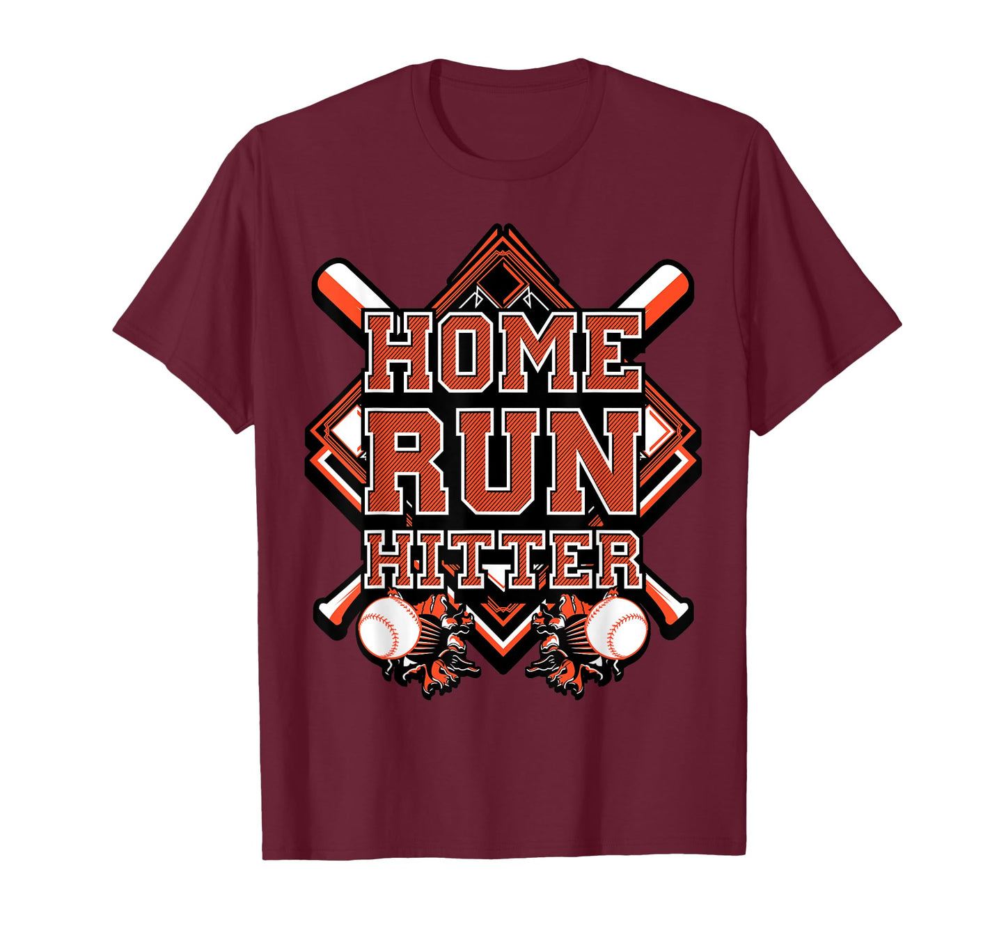Black and orange baseball tee t shirt for boy men mom youth T-Shirt