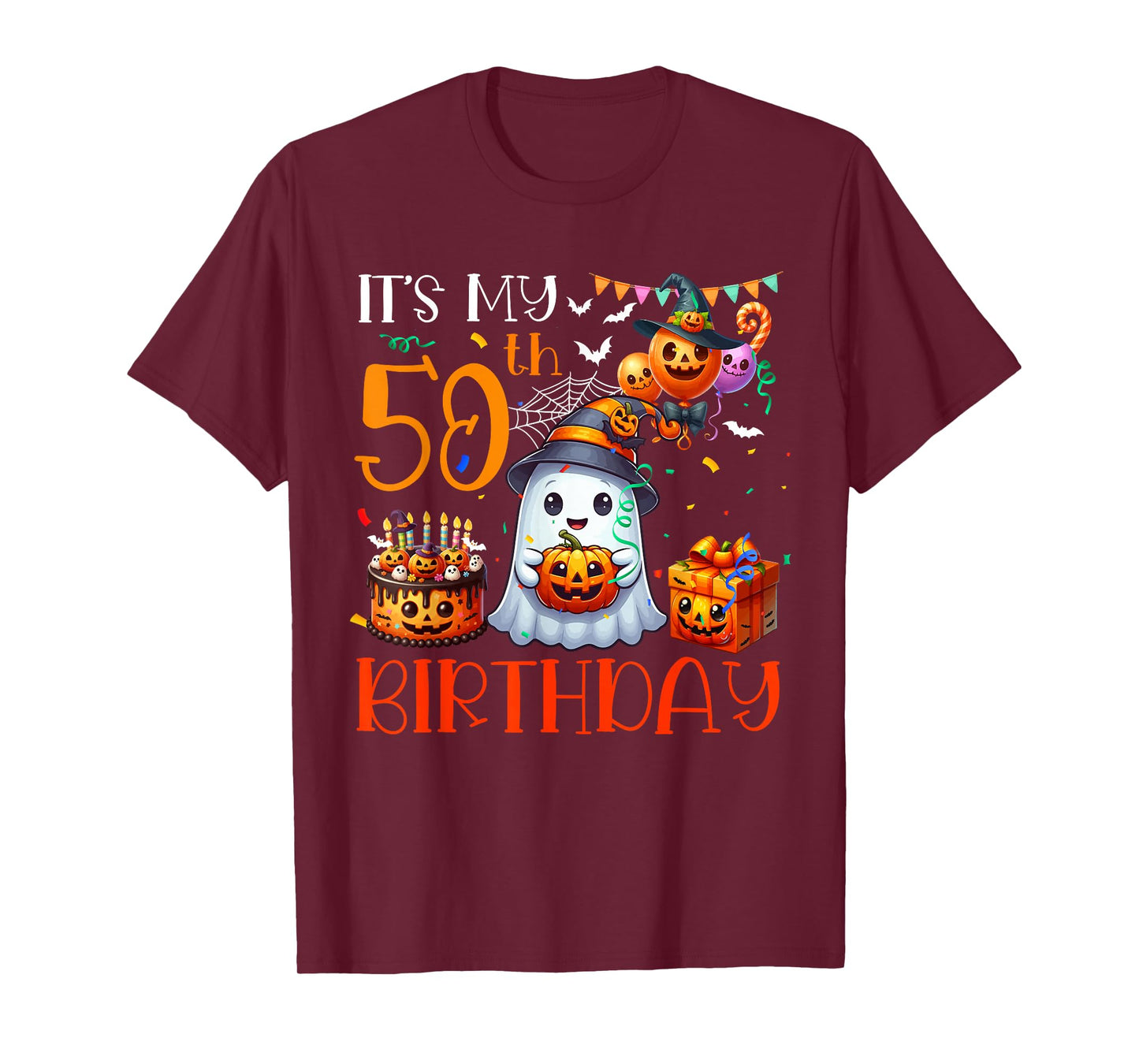It's My 50th Birthday Halloween Ghost Boo Funny Party Lover T-Shirt