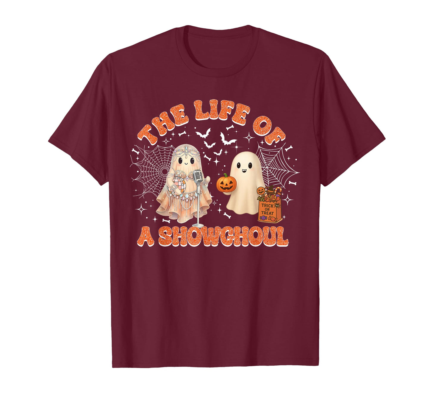 The Life of a Show Ghoul Retro Halloween Show Ghosts Girl T-Shirt