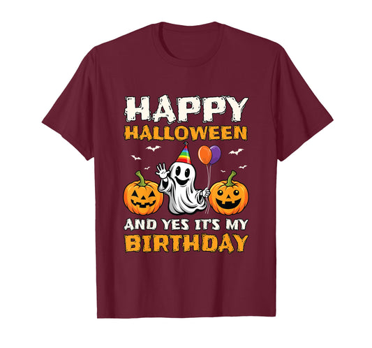 Kids Halloween Birthday Shirt Boys Kids Girls Its My Boo Day T-Shirt