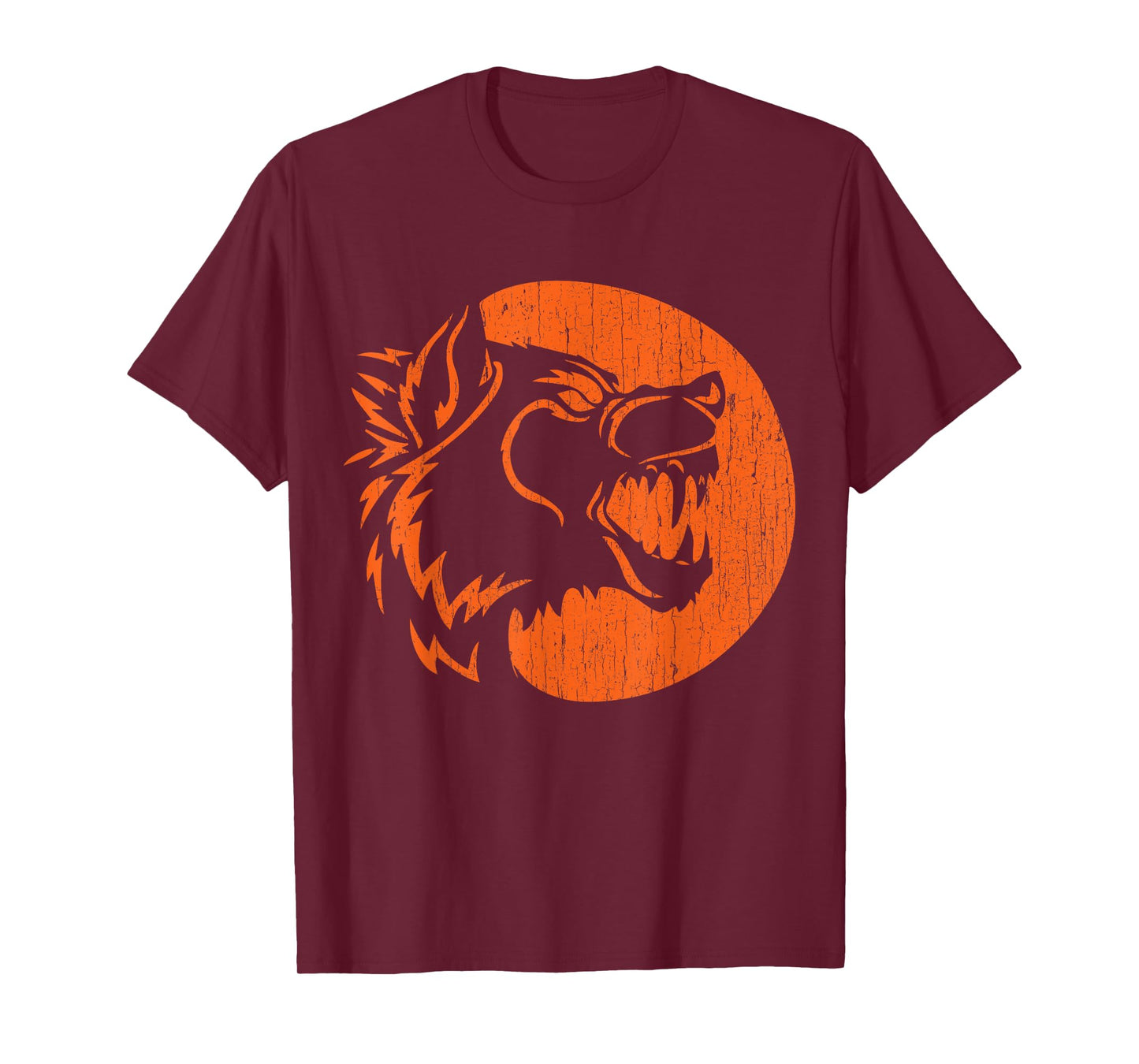 Halloween Howling Werewolf Fangs Pumpkin Jack-O-Lantern T-Shirt